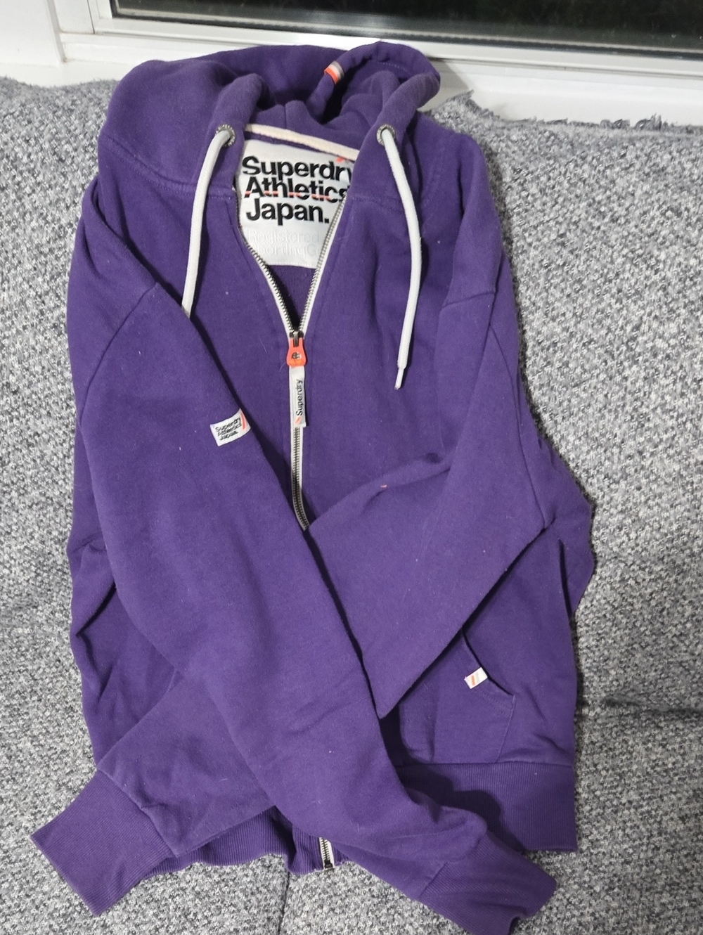 Superdry Women’s Purple Full-Zip Hoodie with Drawstring